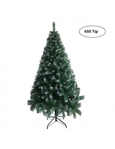 6FT Iron Leg White PVC 650 Branches Christmas Tree