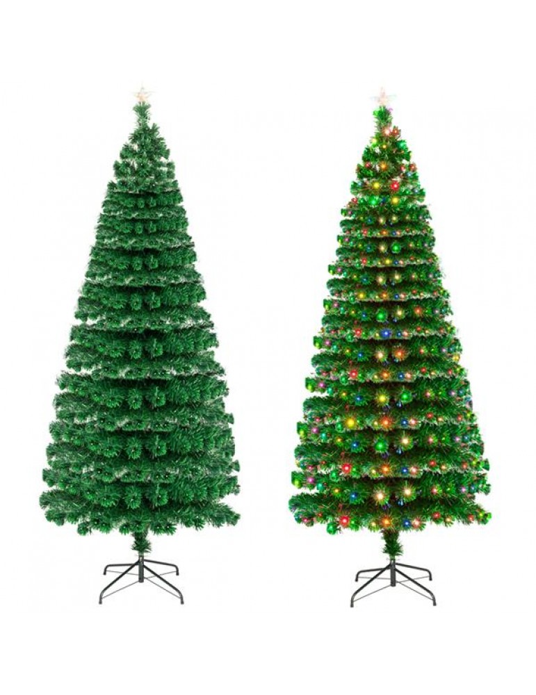 7.5FT Fiber Optic Christmas Tree with 260 LED Lamps & 260 Branches