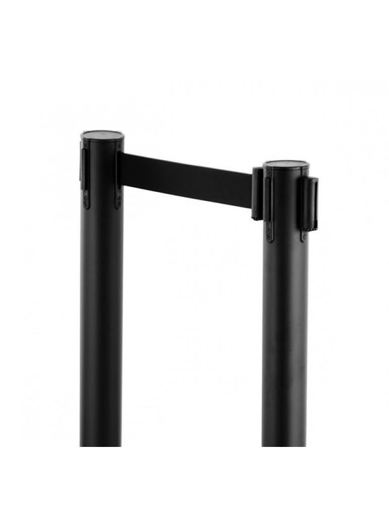 2pcs 32 x 90cm Stainless Steel Telescopic Handrails Black